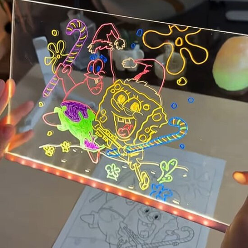 LED Drawing Board with Color Light