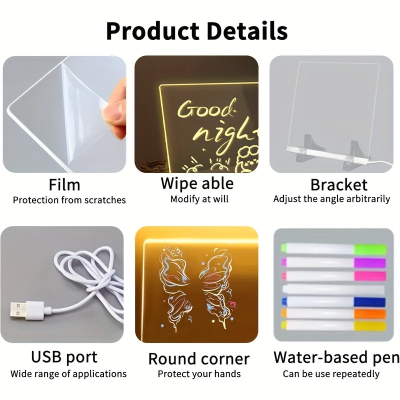 LED Drawing Board with Color Light