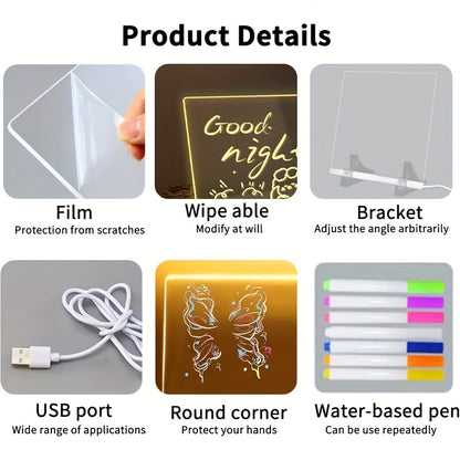LED Drawing Board with Color Light